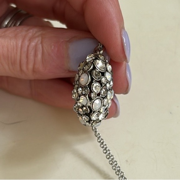 LOFT multi-color & size Crystal Pendant Silver Tone Variable Chain Length EUC - Picture 8 of 10